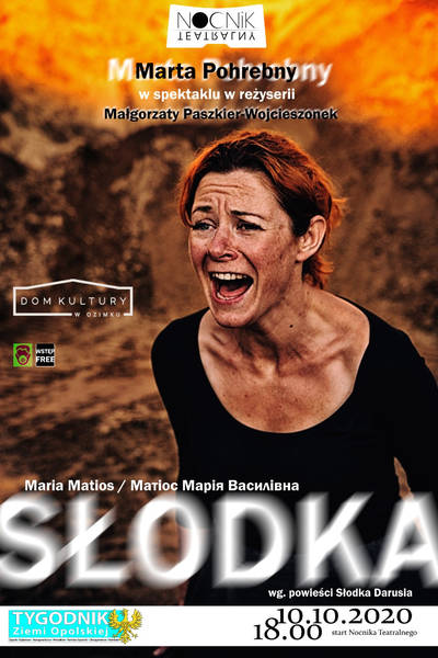 Plakat do spektaklu "Słodka"